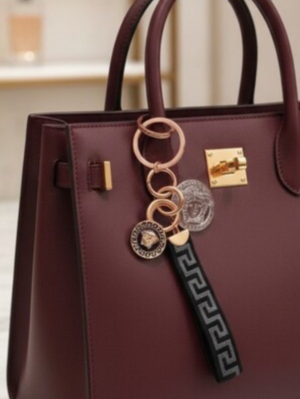 Handcrafted Bag Charm Keychain • Luxe Charm Accessory